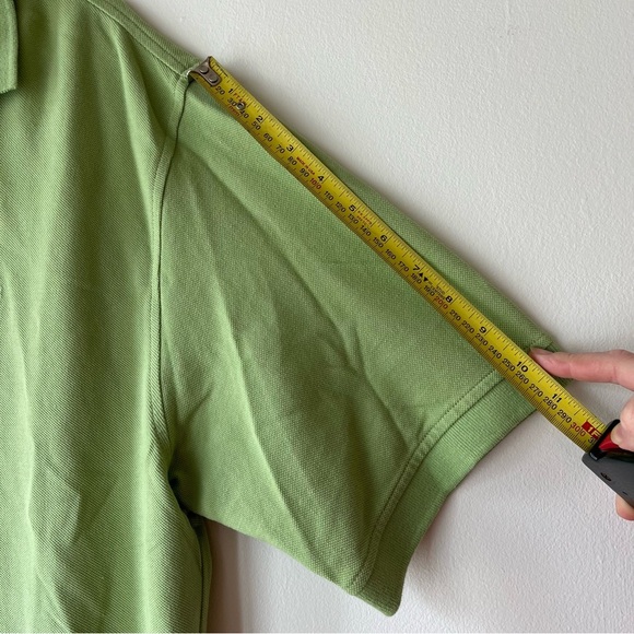 IZOD Green Polo Shirt Men’s Large | 100% Cotton Silk Wash Soft Knit Preppy Work - Picture 7 of 9
